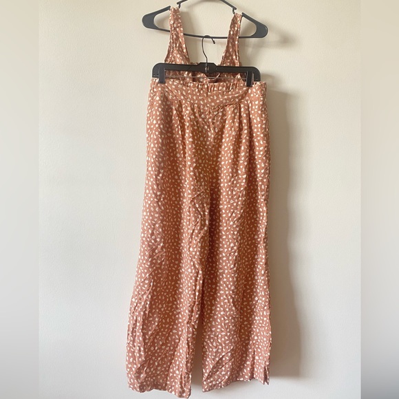 Threads & Supply Spotted Tan Crop top & Wide Leg Pants Set - Picture 4 of 8